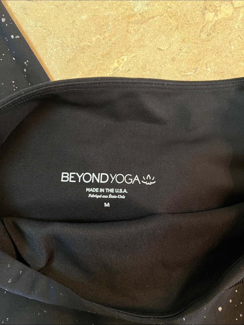 Beyond Yoga Black Leggings with Metallic Speckle - Picture 4 of 5